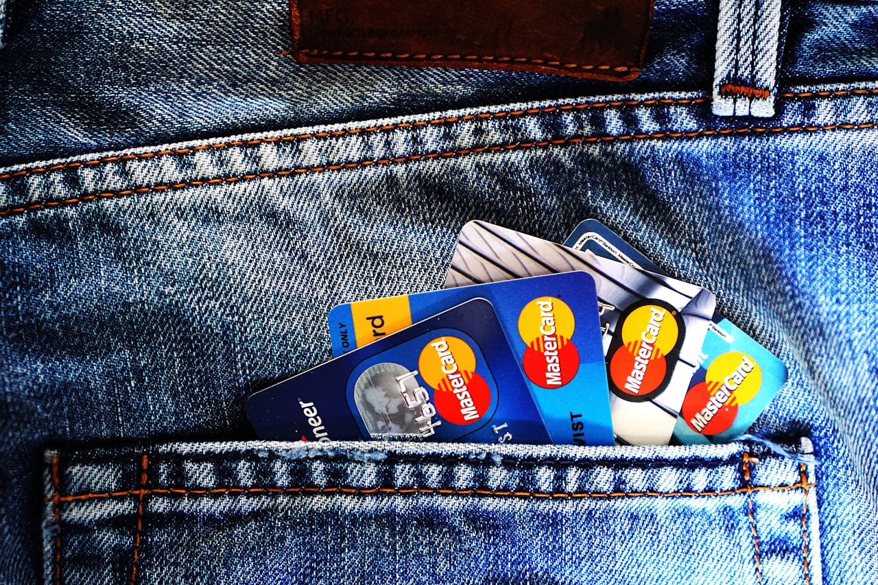 Credit cards in a pocket
