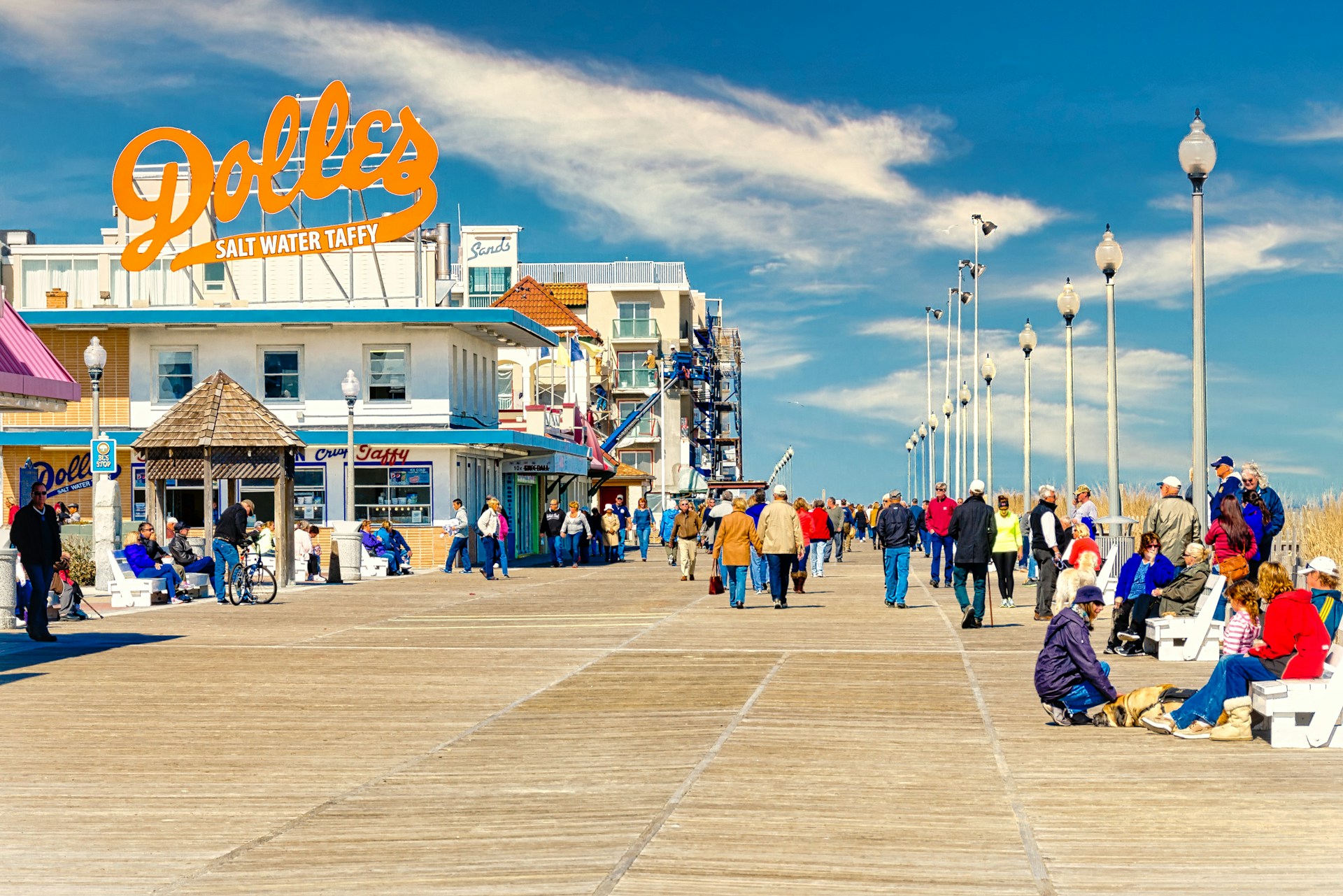 A crowded boardwalk in Delaware