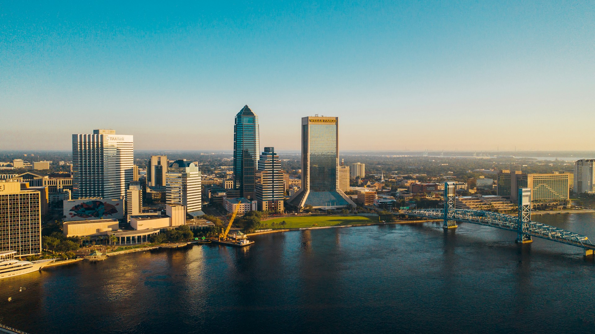 The skyline in Jacksonville, Florida